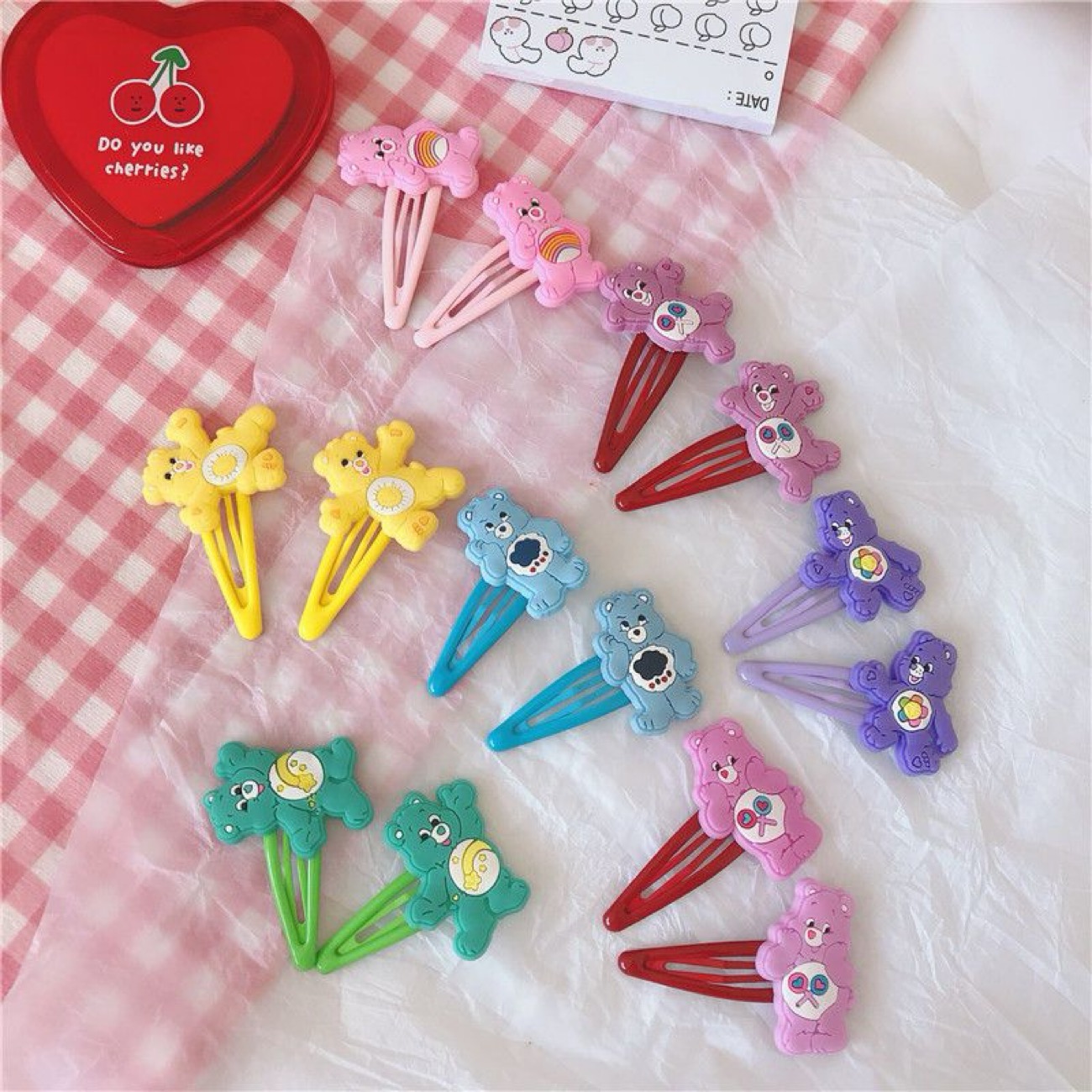 Hair Care Zinc - Набор заколок для волос Care Bears,