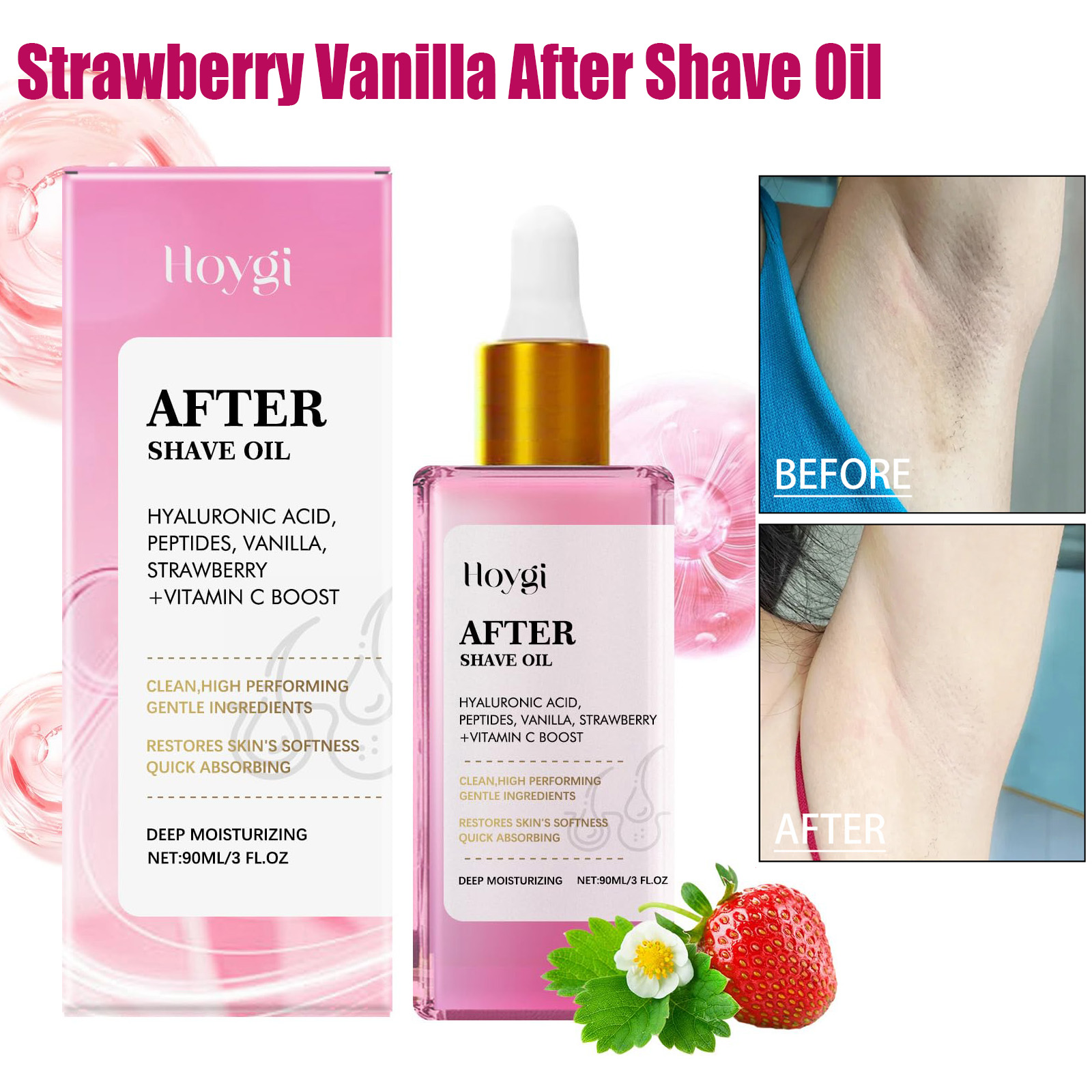 Hair Care Cream - Масло после бритья с ароматом клубники: