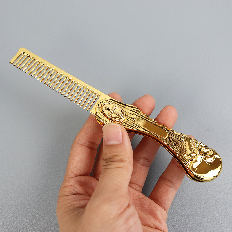 Hair Care Zinc - Портативная складная расческа из цинкового сплава