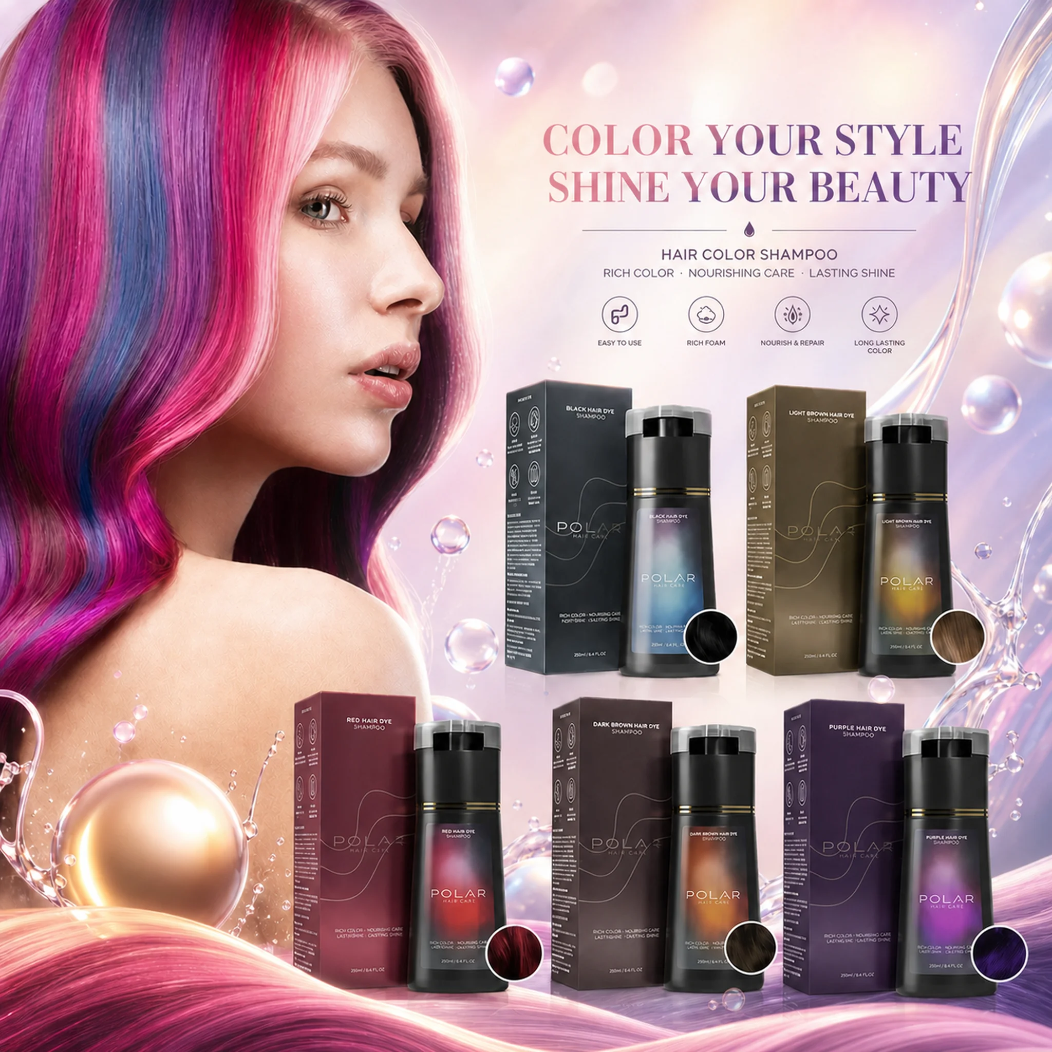 Purple Toning Shampoo - Шампунь для окрашивания волос для женщин
