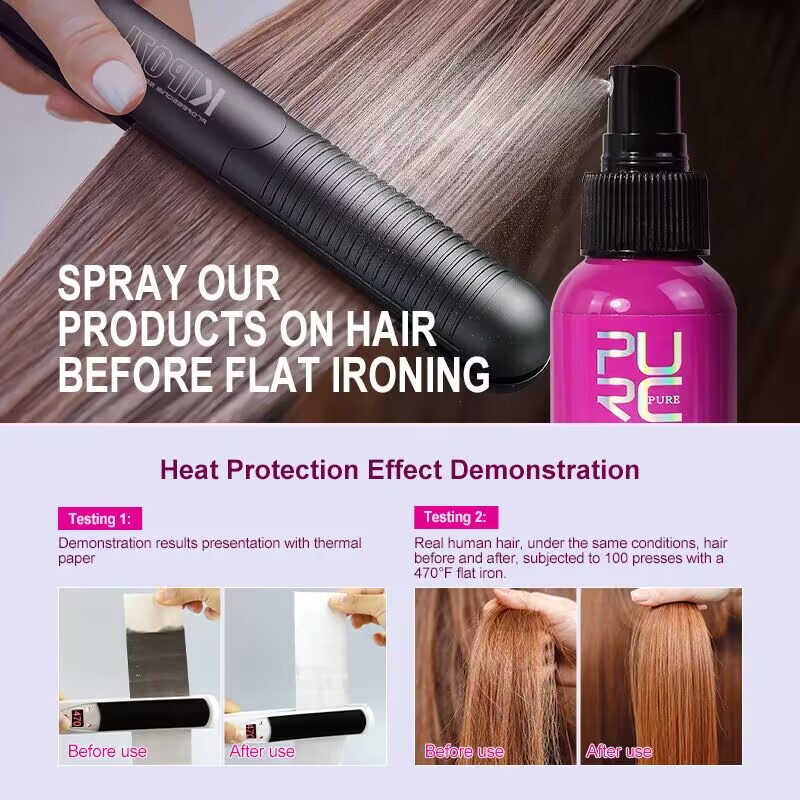 Спрей-термозащита PURC с кокос – обзор и цена Hair Care Heat Protectant