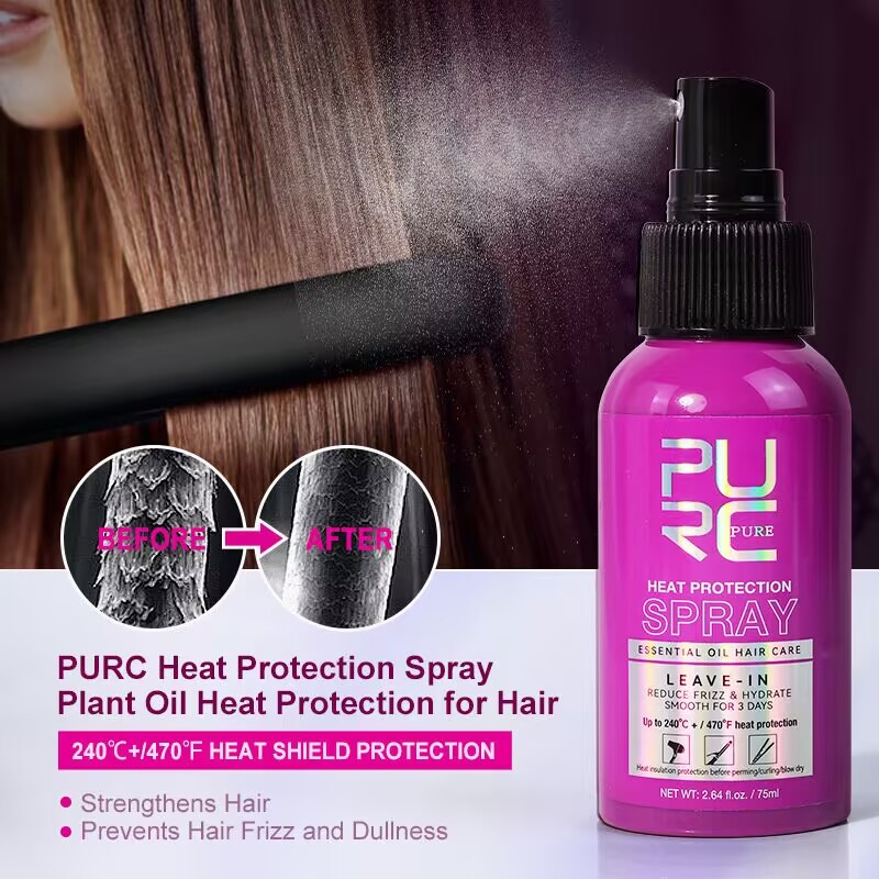 Спрей-термозащита PURC с кокос – обзор и цена Hair Care Heat Protectant
