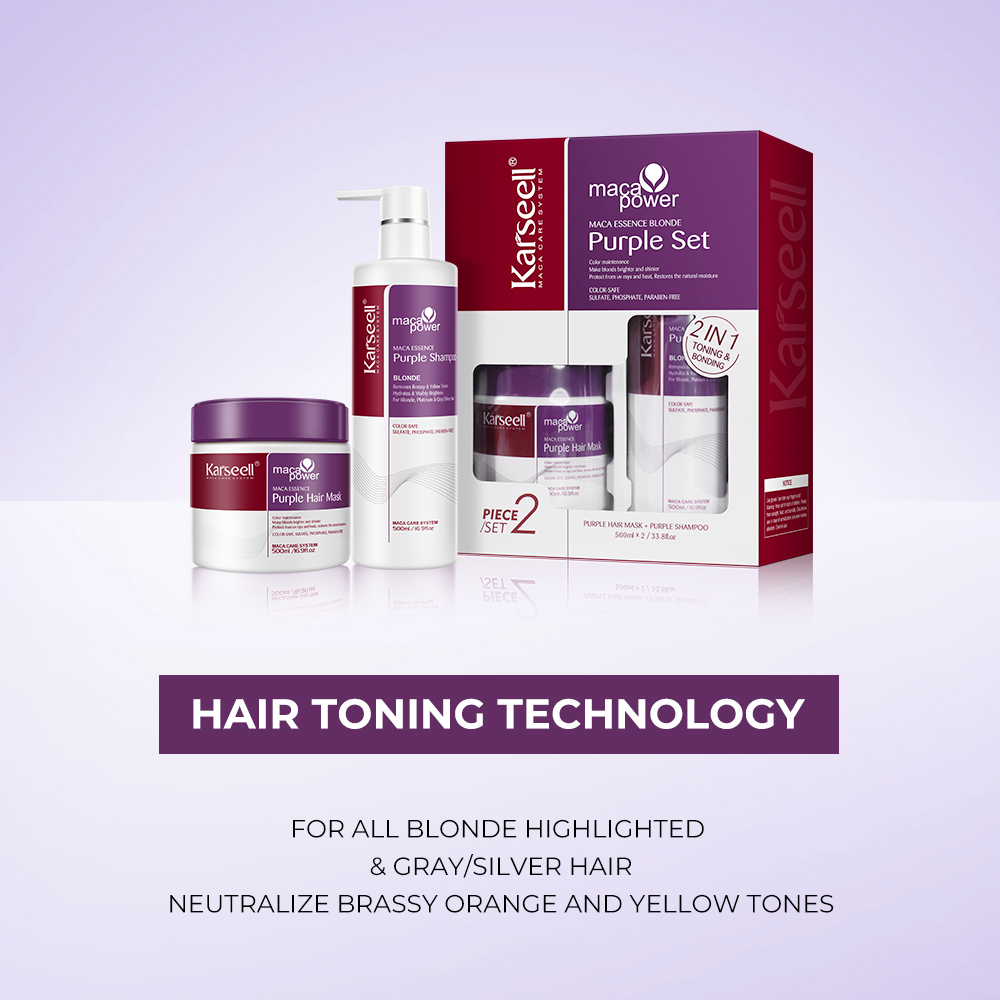 Фиолетовая маска для волос Kar – обзор и цена Purple Toning Shampoo